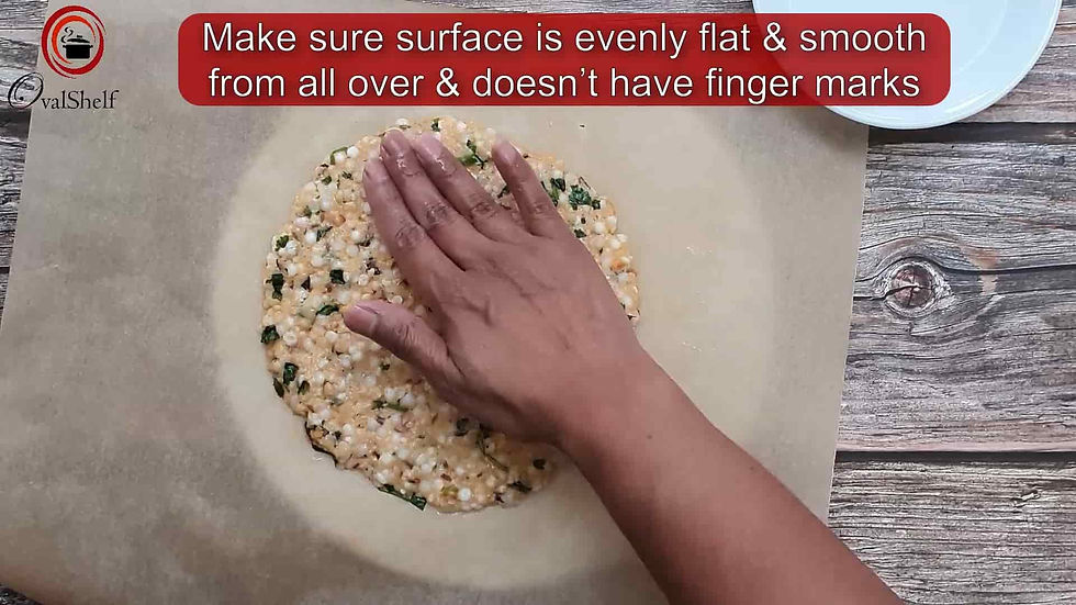Sabudana Thalipeeth - Method 8