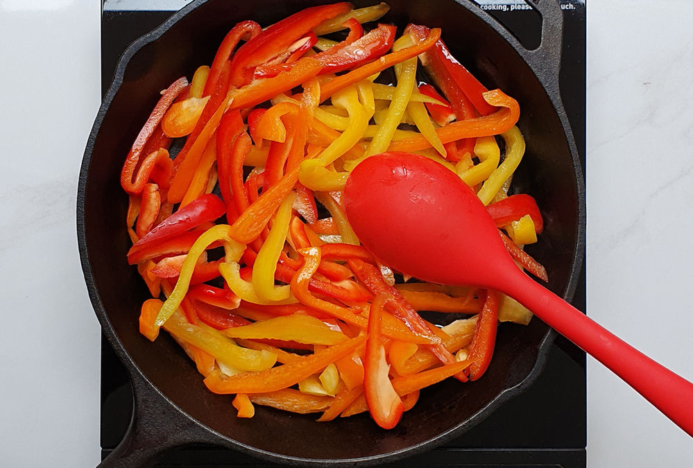 Pan Roasted Peppers (Capsicum)