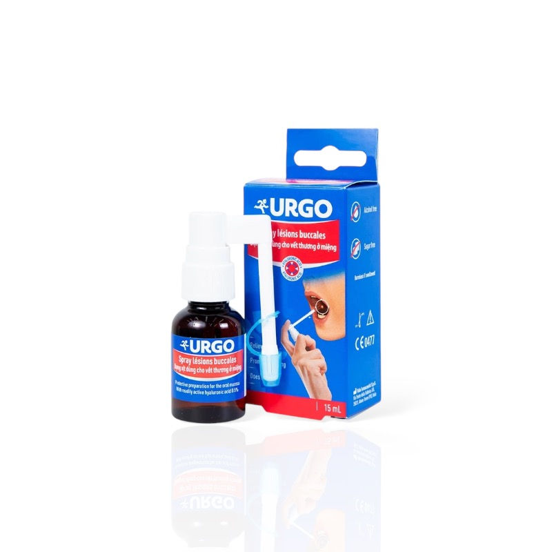 Hình thu nhỏ: Chai xịt Urgo Spray Lesions Buccales 15ml dùng cho vết thương ở miệng