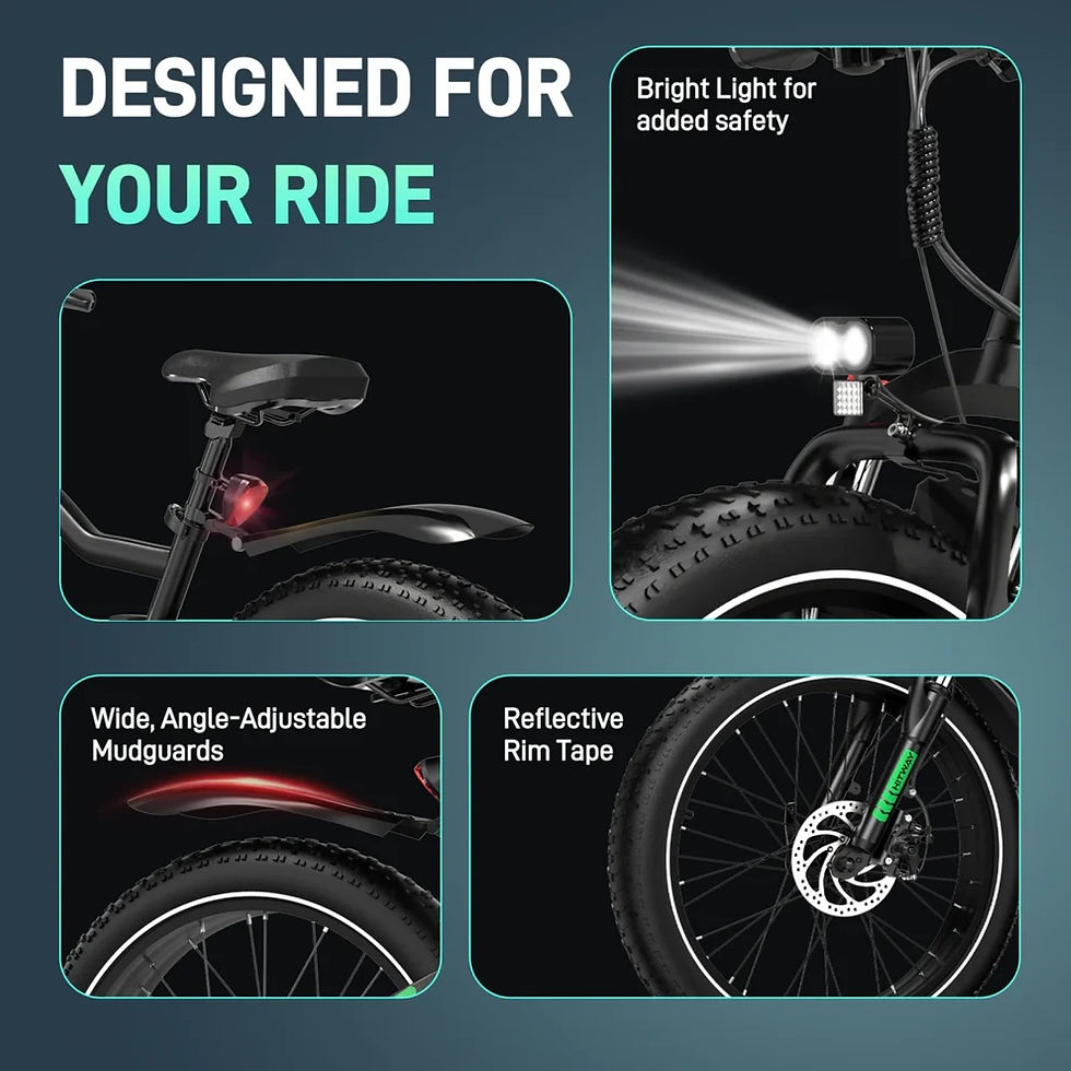 Thumbnail: Hitway BK9S 250W Pedelec fat tyre e-bike with APP 48V 15Ah battery 15.5mph