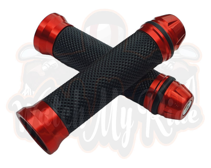 Thumbnail: Stylish motorcycle rubber grips in 2 colour combinations