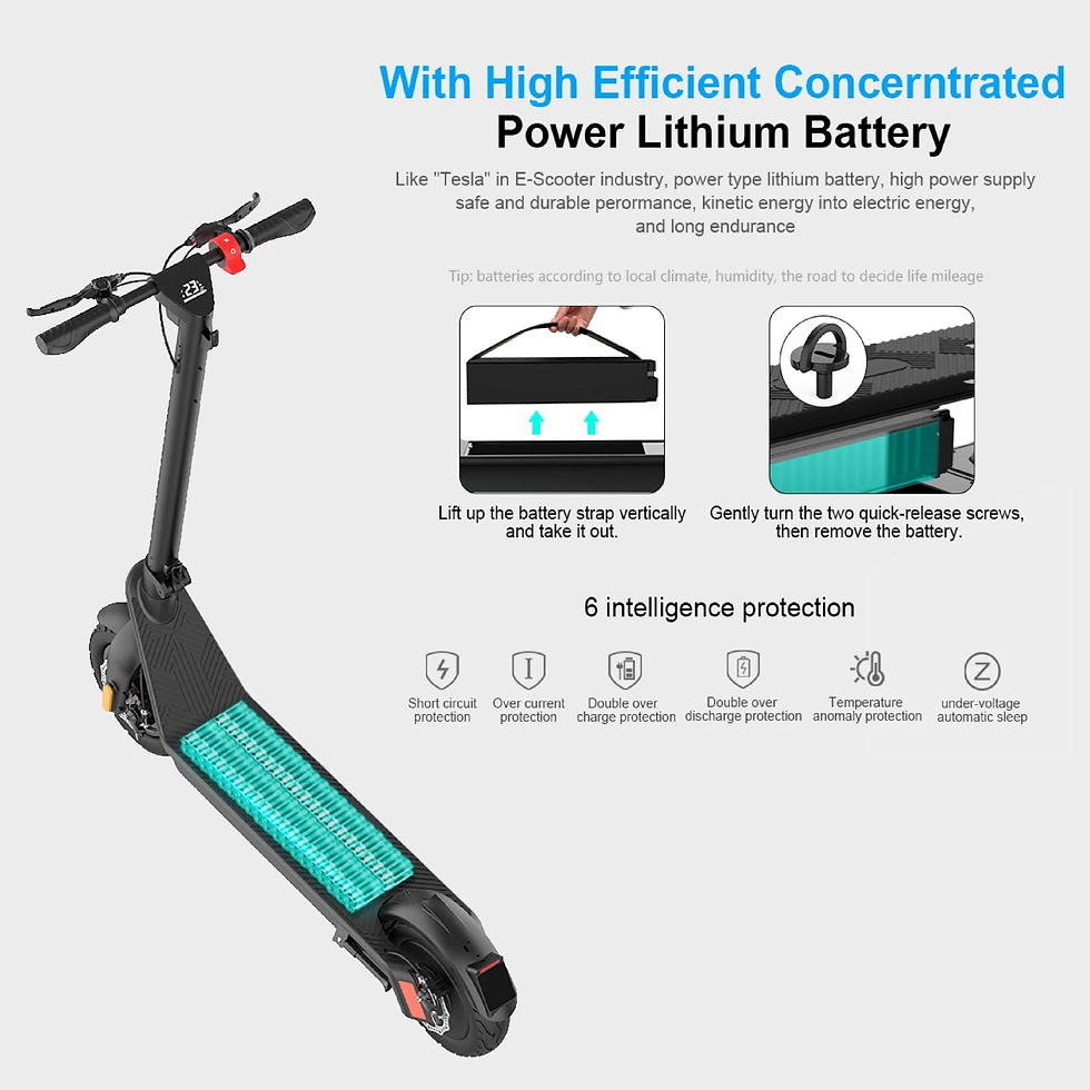 Thumbnail: KIXIN X9 Pro Max 500W foldable commuting electric scooter 48V/15.6Ah 25km/h