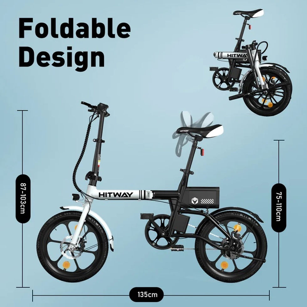 Thumbnail: Hitway BK35S 250W Pedelec Compact Foldable electric City bike with APP 36V/9Ah 25km/h