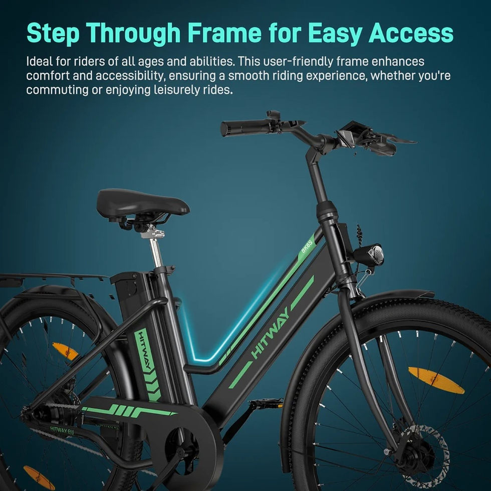 Thumbnail: Hitway BK8SP 250W Pedelec Foldable City bike 36V 10.4Ah battery 15.5mph