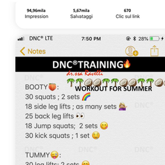DNC®training 🔥 SCHEDA Workout routine AT HOME