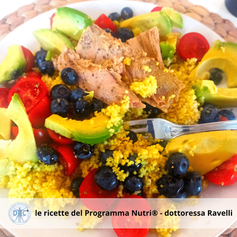 Cous cous freddo estivo con tonno e avocado - Ricetta dal Programma Nutri ® dott.ssa Ravelli
