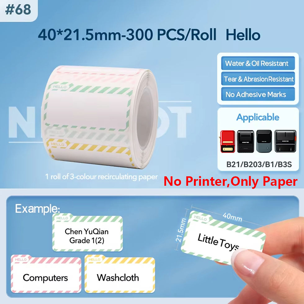 Thumbnail: Mini Label Thermal Printer Niimbot B1 Portable Self-Adhesive Printer For Sticker