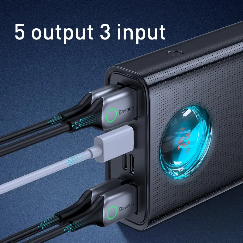 Thumbnail: Baseus Power Bank 30000mAh 65W PD3.0 Quick Charging 3.0 FCP SCP Portable Externa