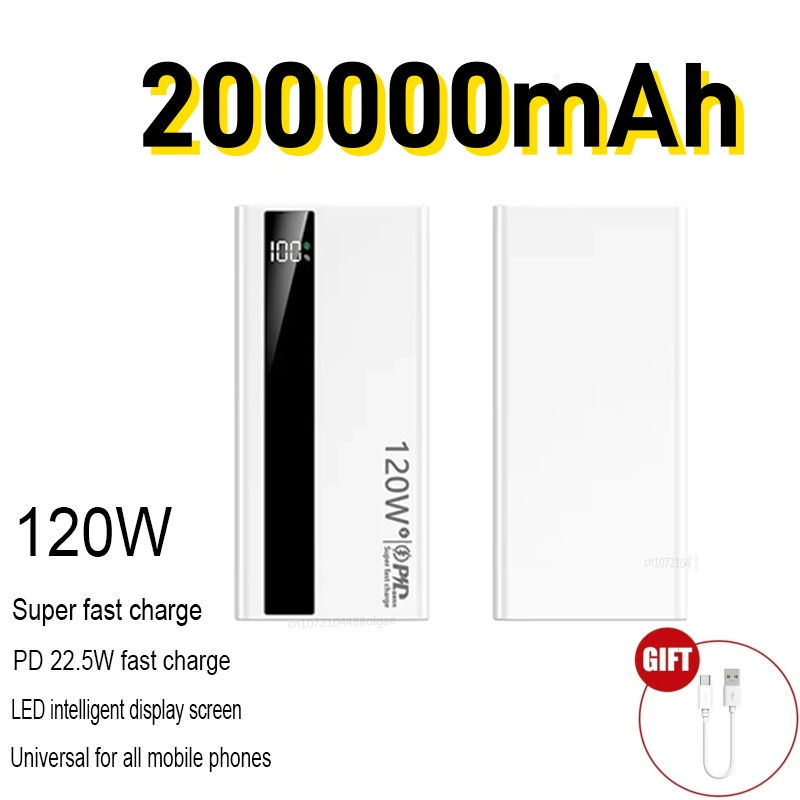 Thumbnail: 500000mAh Power Bank 120W Fast Charging Large Capacity Power Bank PD 20W Suitabl