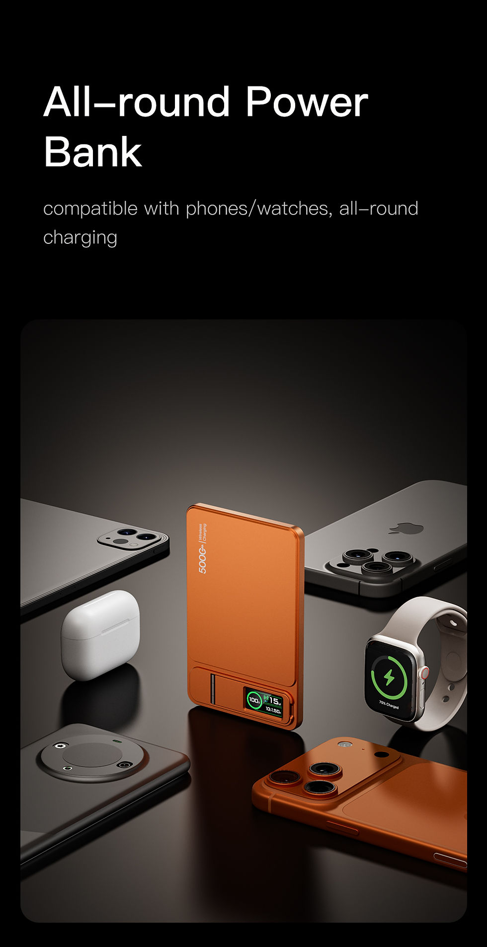 Thumbnail: VIVO Ultra-thin Power Bank 10000mah Magnetic Fast Charging Magnetic Wireless Sta
