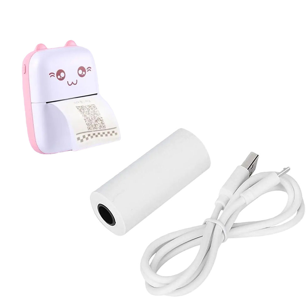 Thumbnail: Portable thermal printer mini cat print photo pocket thermal label printer 58mm 