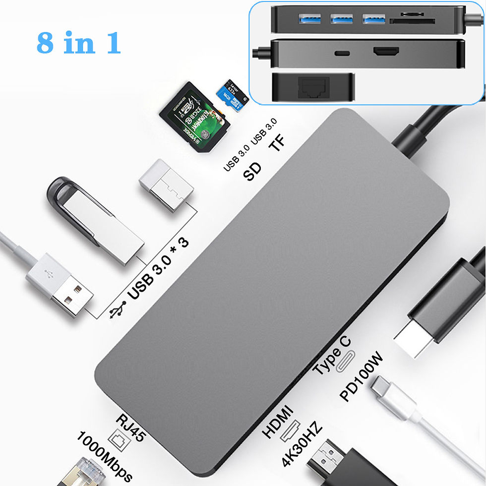 Thumbnail: USB 3.0 Type C HUB USB C Docking Station to HDMI 4K 30HZ Multifunctional Type C 