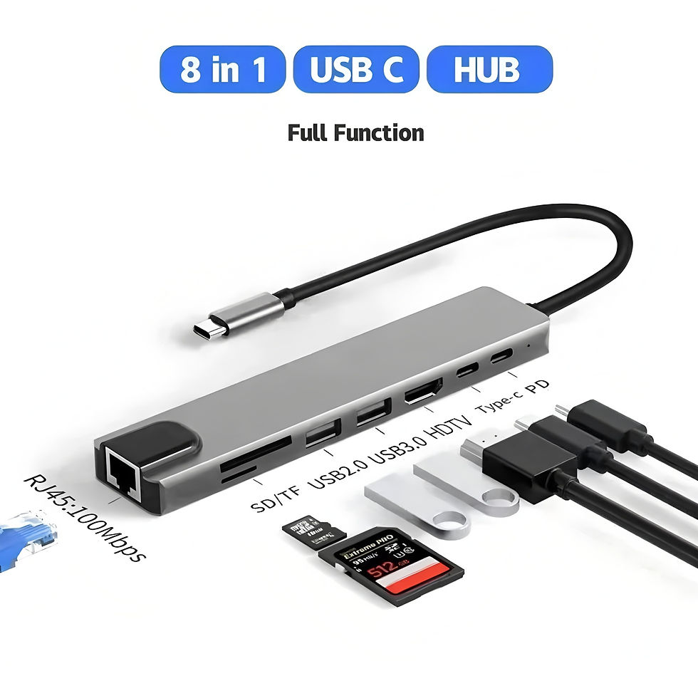 Thumbnail: USB 3.0 Hub Type C Docking Station With SD/TF Card Reader Audio HDMI Adapter For