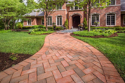 Red Clay Brick Paver Walkway