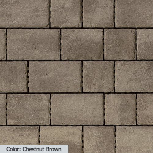 Thumbnail: Color swatch of Techo Bloc Permeable Interlocking Pavers called Pure in the color Chestnut Brown