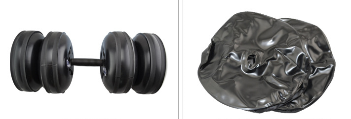 Miniatura: Adjustable 25kg Water-Filled Dumbbells for Men