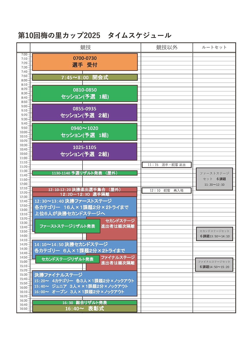 第10回 エントリー選手、大会スケジュール発表