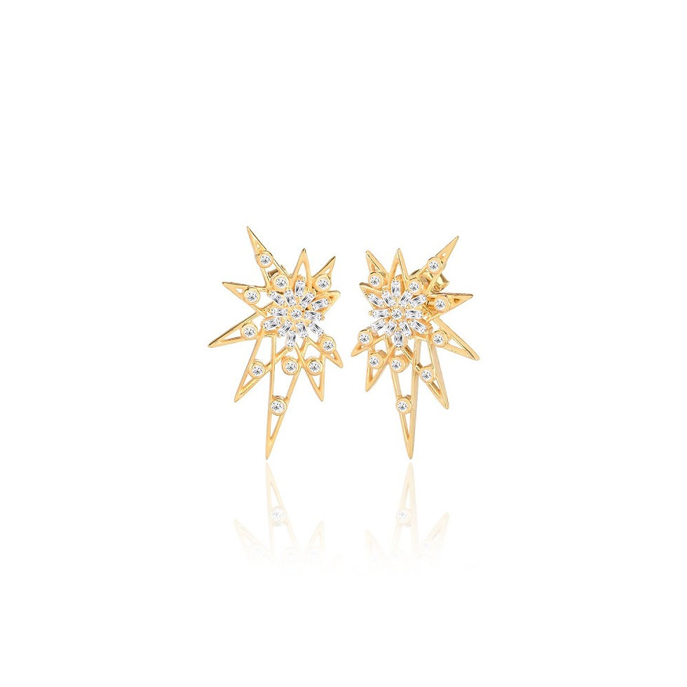 Gold Zircon Earrings