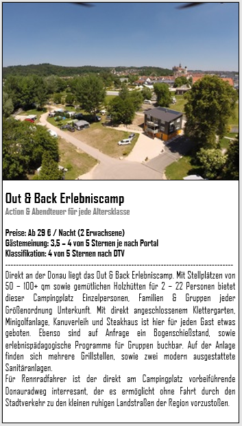 Out&Back Erlebniscamp Sigmaringen Campingplatz Übernachtung Sigmaringen