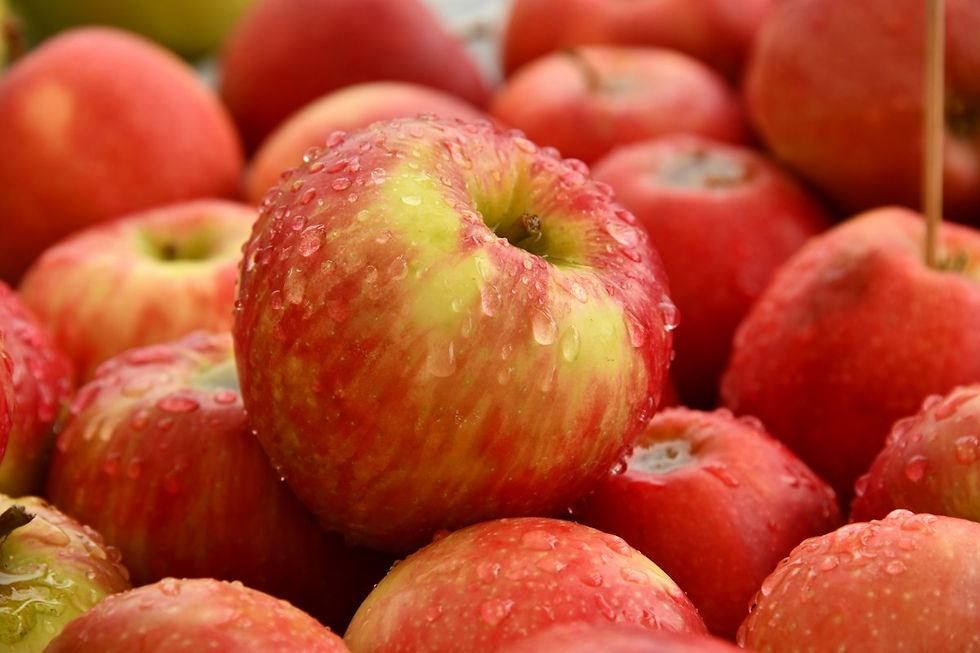 A bright mix of fresh fruit in natural colors