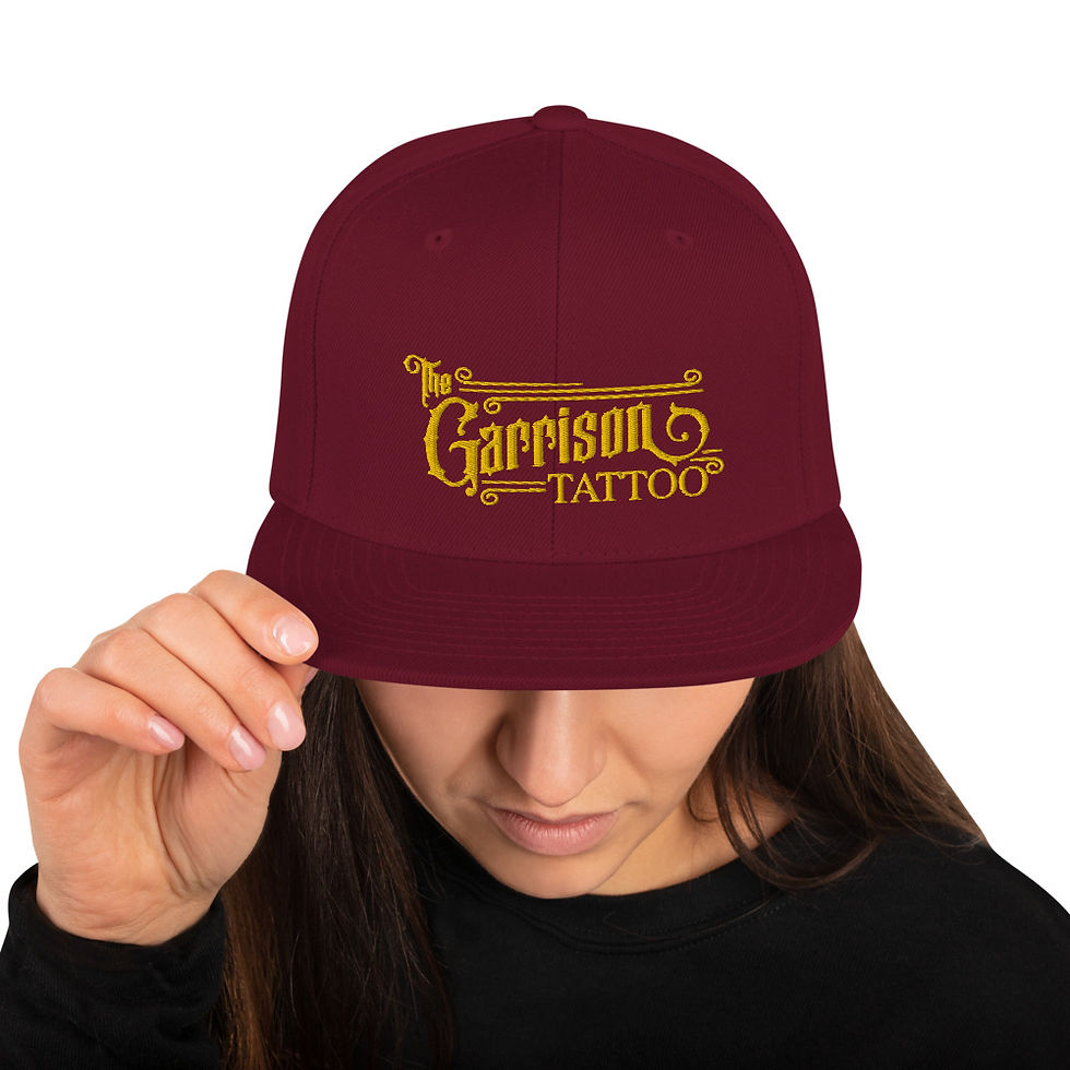 Thumbnail: The Garrison Tattoo Bar Logo Embroidered Snapback Hat