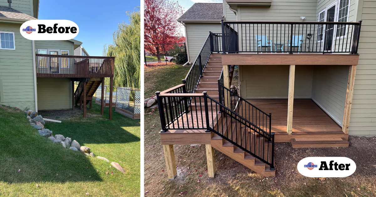 Antique Leather Two-Tier Deck Before