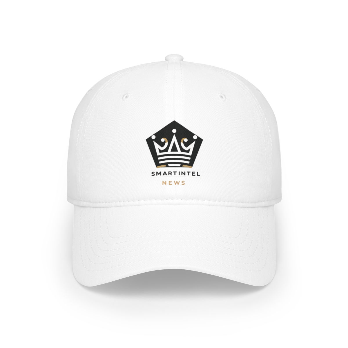 Intel Crown Cap: The SMARTINTEL.NEWS Signature White Hat - Low Profile Cap