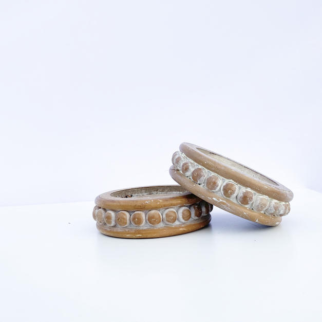 Wooden Beaded Pillar Plates
