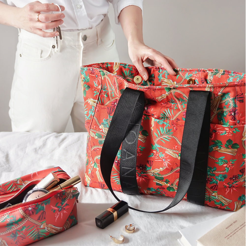 Tote Bag | Golden Tassel Collection - Burgundy