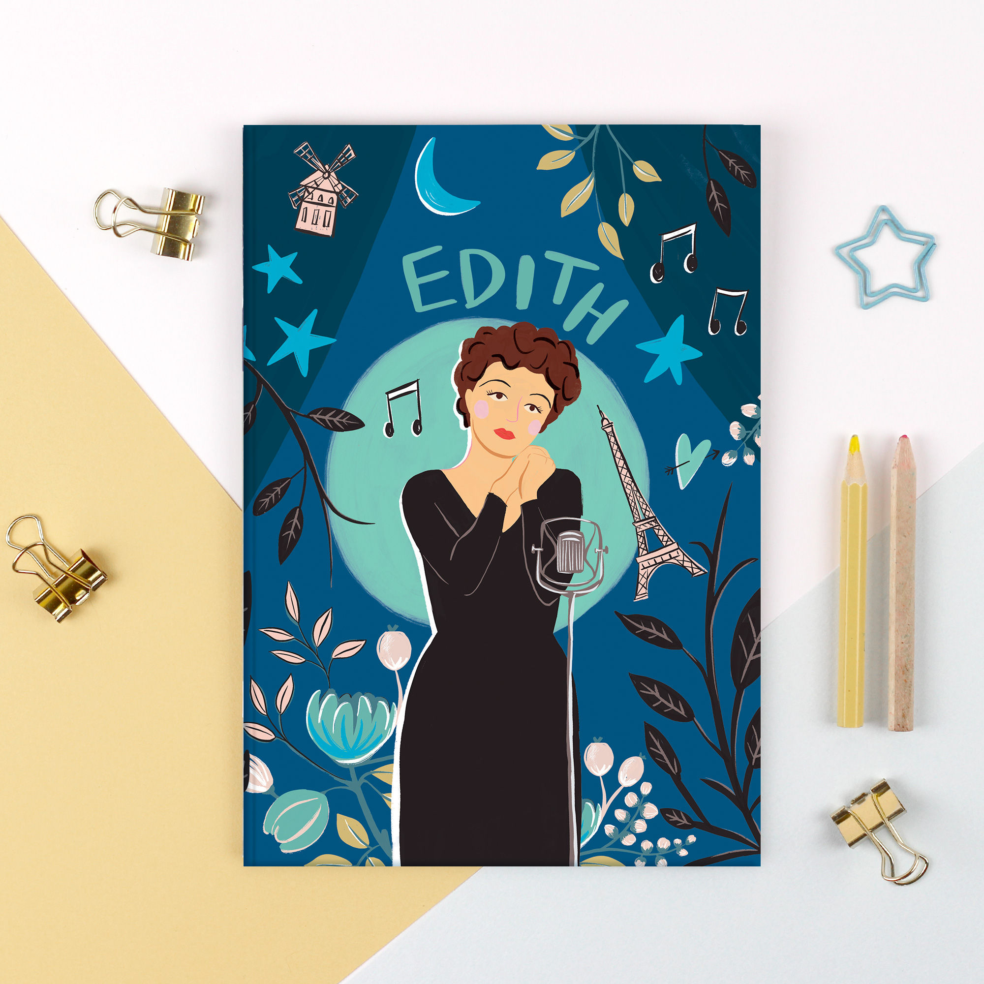 Flore Petit NOTEBOOK A5 - EDITH PIAF
