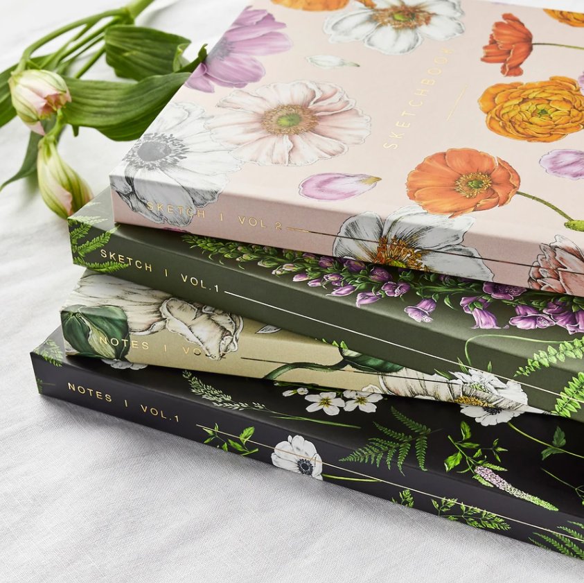 Thumbnail: Catherine Lewis - Hardback A5 Sketchbook - Floral Brights