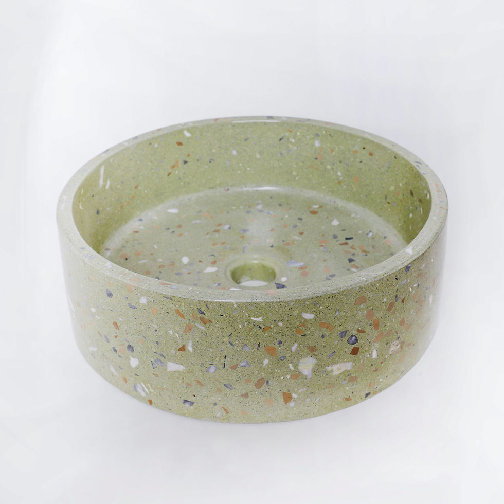 Miniatura: Bacha circular verde