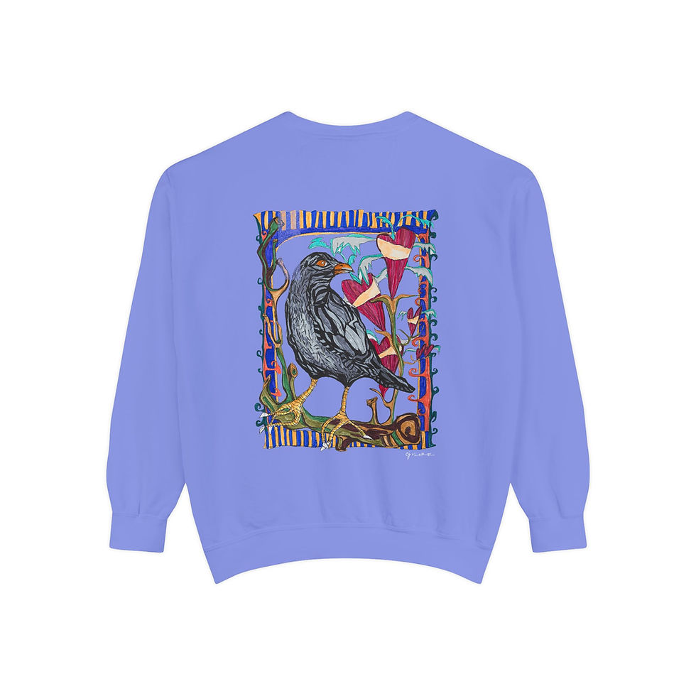 Thumbnail: The Crow Unisex Crewneck Sweatshirt (Front Logo/Back Print)
