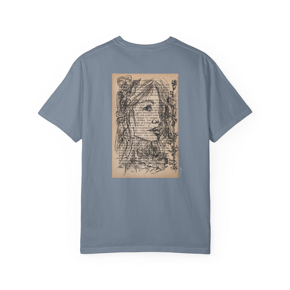 Thumbnail: Garden Nymph (Back Print) Vintage Garment-Dyed Unisex Tee