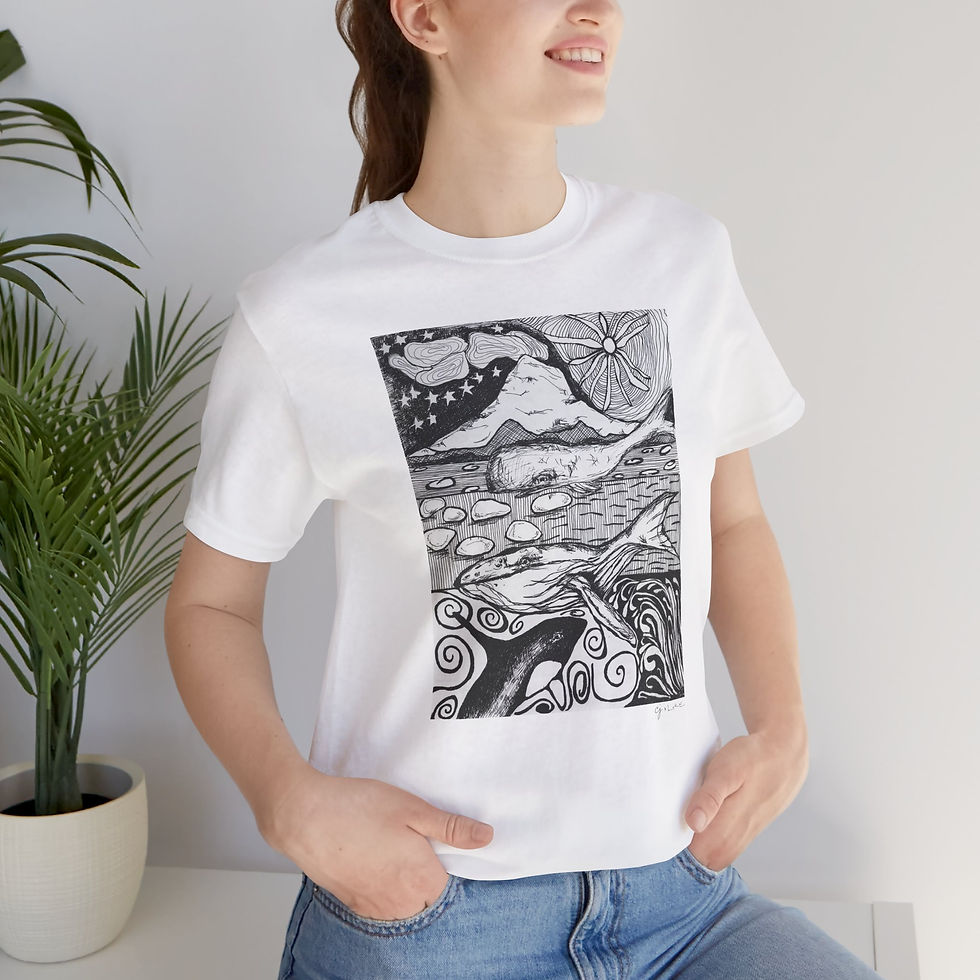 Thumbnail: Whale Mountain Unisex Fitted Tee