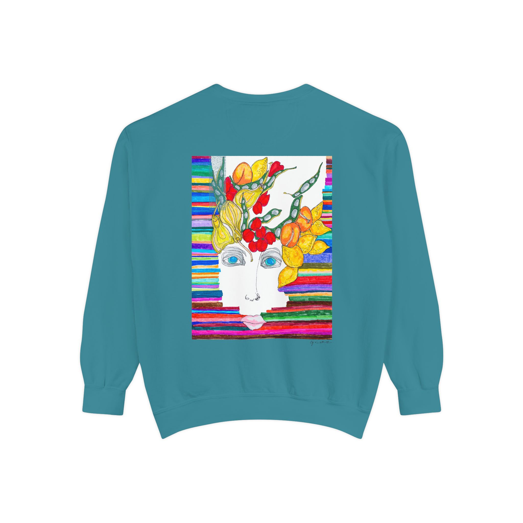 Garden Girl Unisex Crewneck Sweatshirt (Front Logo/Back Print)