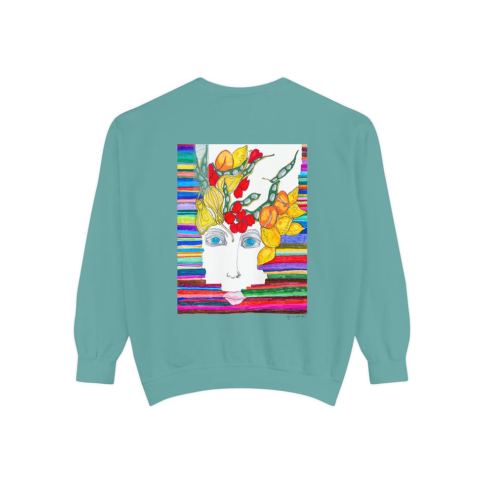 Thumbnail: Garden Girl Unisex Crewneck Sweatshirt (Front Logo/Back Print)