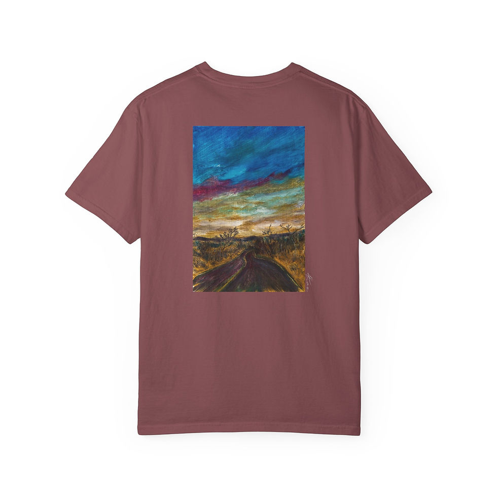 Thumbnail: Distant Road (Back Print) Vintage Garment-Dyed Unisex Tee