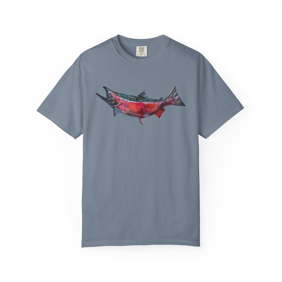 Thumbnail: Spawning Coho Garment-Dyed Vintage Unisex Tee