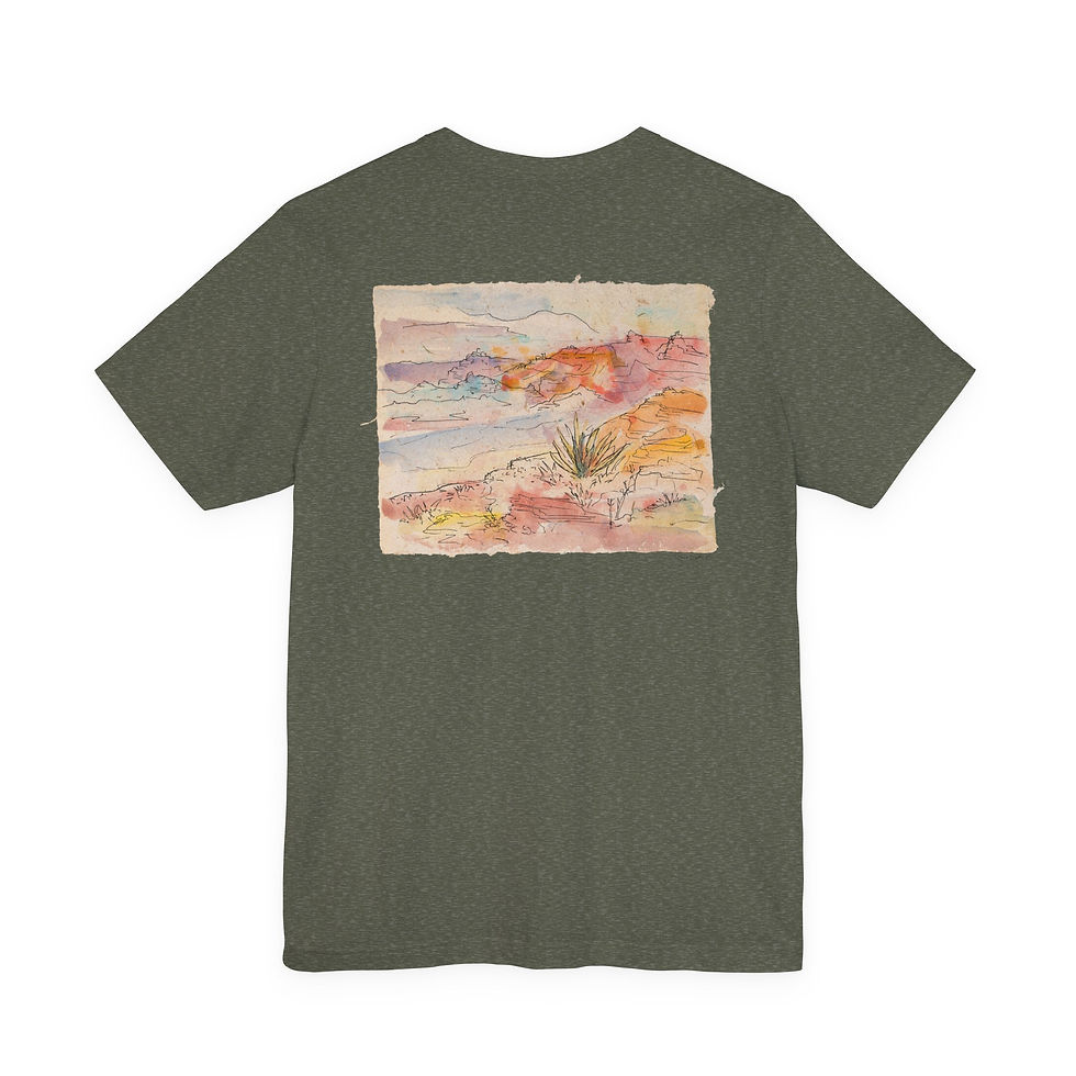 Thumbnail: Plateaus Above the Grand Unisex Tee (Back Print)