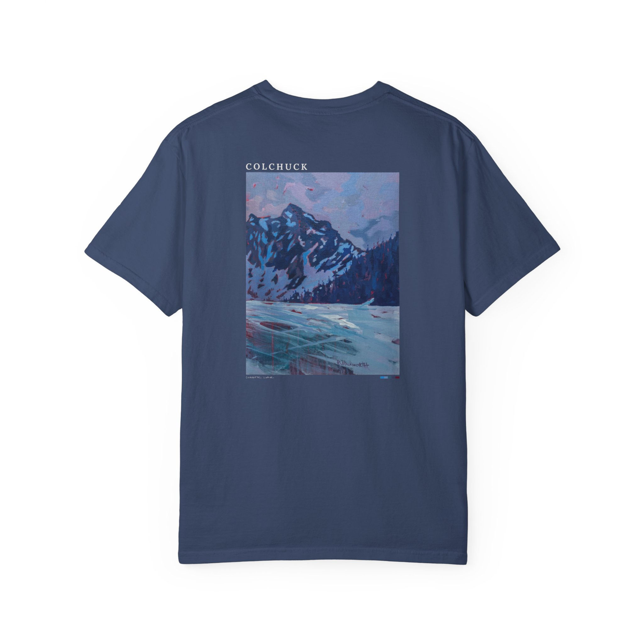 Colchuck Peak in Winter (Back Print) Vintage Garment-Dyed Unisex Tee