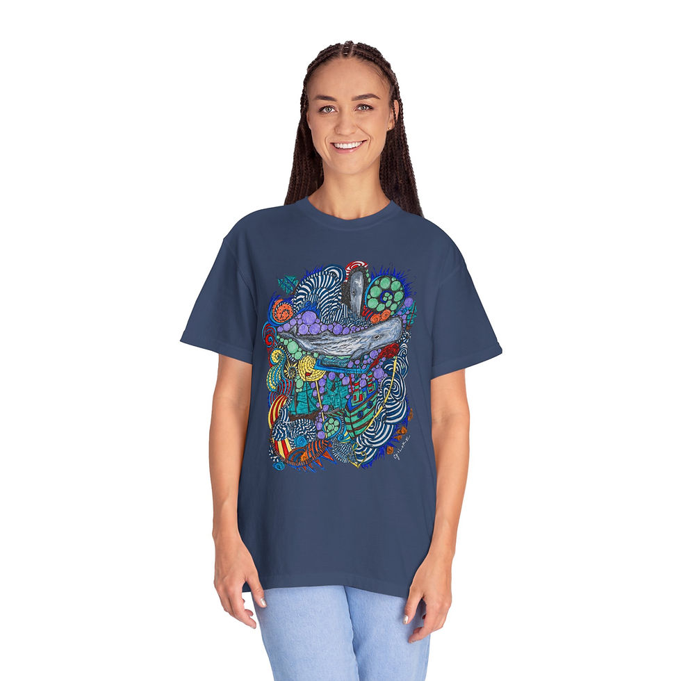 Thumbnail: The Immortal Whale Vintage Garment-Dyed Unisex Tee