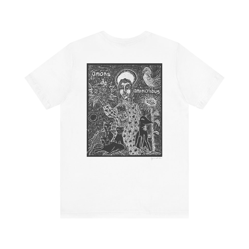 Thumbnail: Amans de Animalibus - Animal Lover Unisex Tee (Back Print)