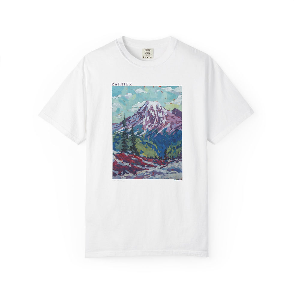 Thumbnail: Mt. Rainier from the Tatoosh Vintage Garment-Dyed Unisex Tee