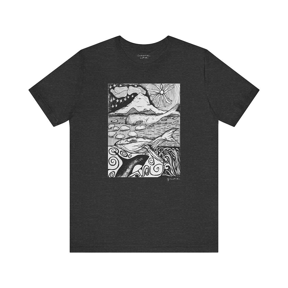 Thumbnail: Whale Mountain Unisex Fitted Tee