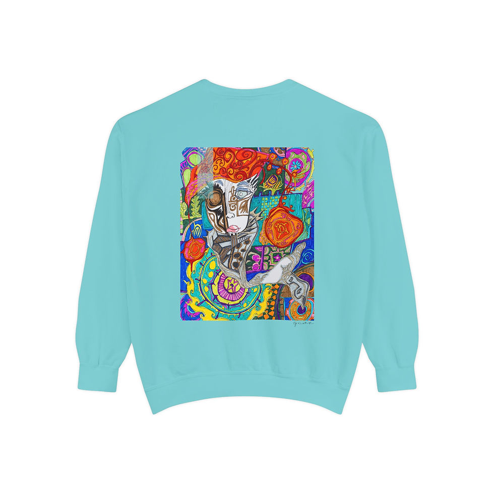 Thumbnail: The Half Mermaid Crewneck Sweatshirt (Front Logo/Back Print)