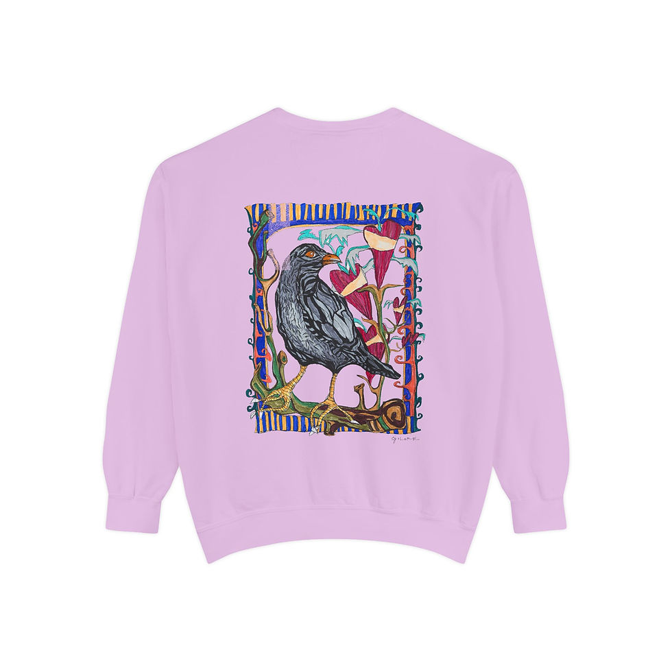 Thumbnail: The Crow Unisex Crewneck Sweatshirt (Front Logo/Back Print)