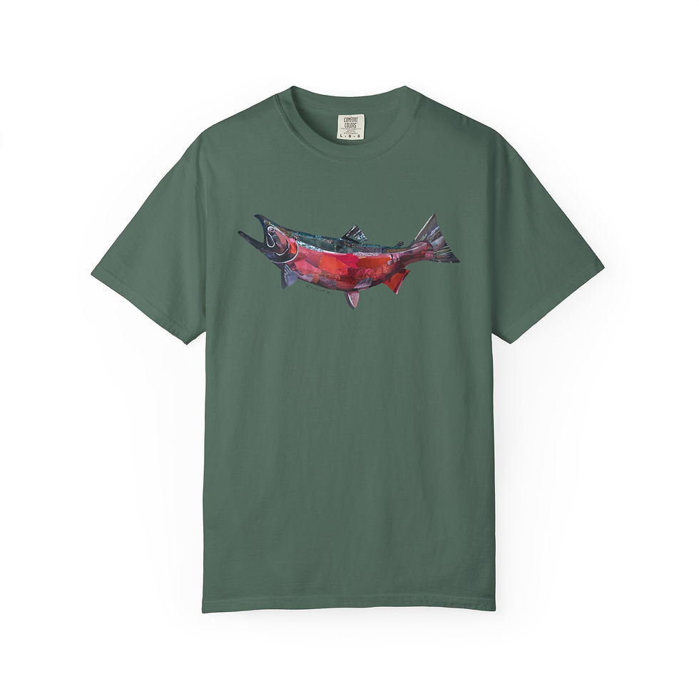 Thumbnail: Spawning Coho Garment-Dyed Vintage Unisex Tee