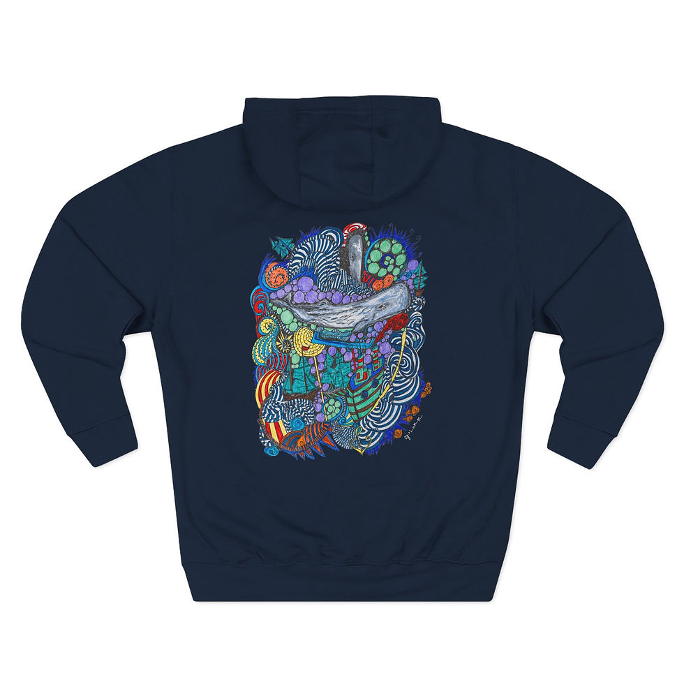 Thumbnail: The Immortal Whale x Coastal Lore Hoodie (Front Logo/Back Print)