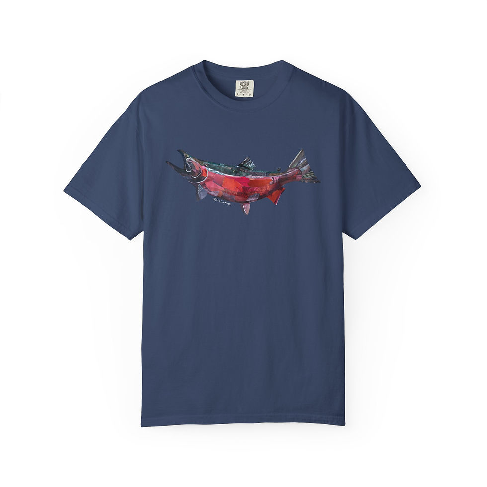 Thumbnail: Spawning Coho Garment-Dyed Vintage Unisex Tee